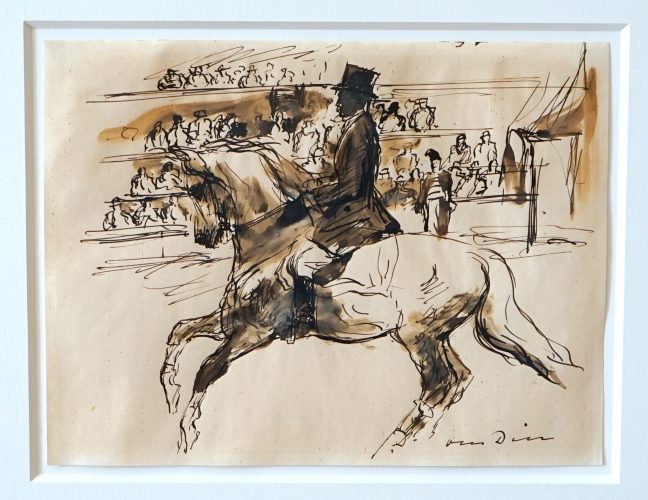 Dressurreiter bei der Kür by Otto Dill at
