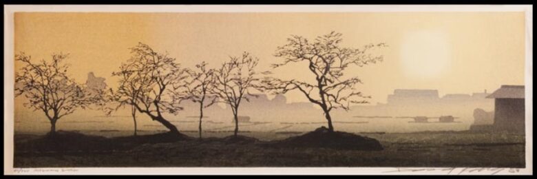 Persimmon Sunrise by Daniel Kelly at Hanga Ten - Contemporary Japanese Prints