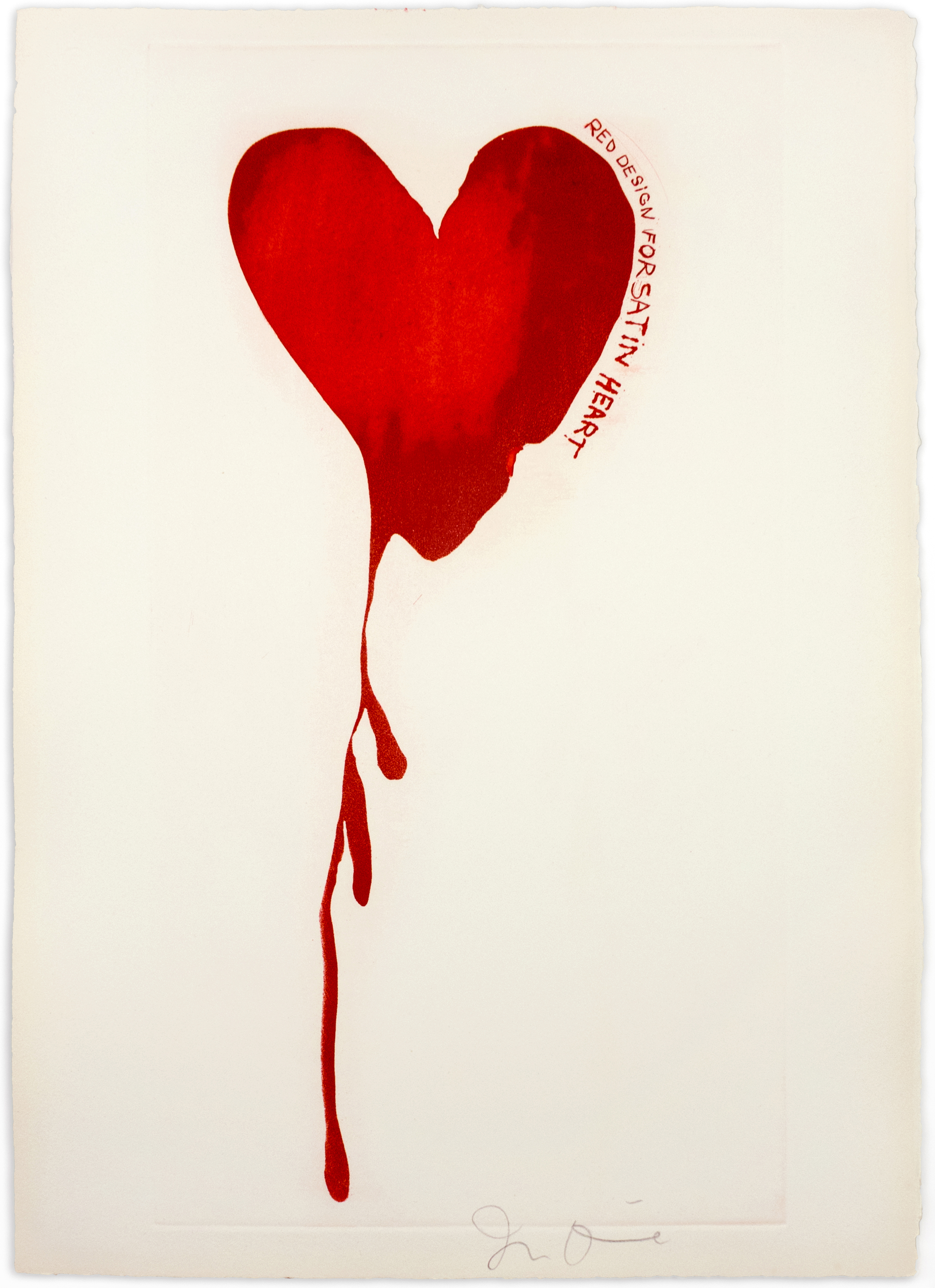 Red Design for Satin Heart from “The Picture of Dorian Gray” by Jim Dine