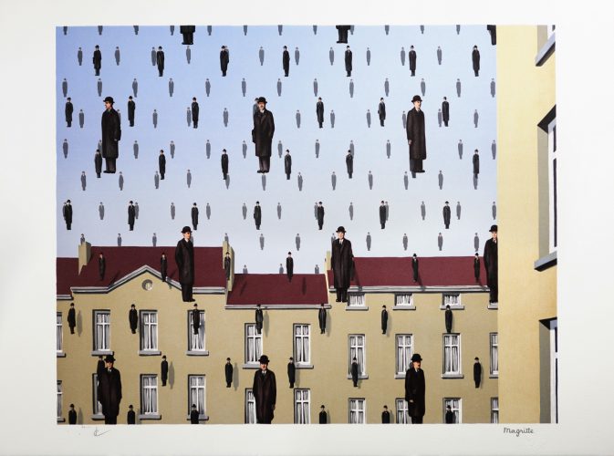 Golconde by Rene Magritte