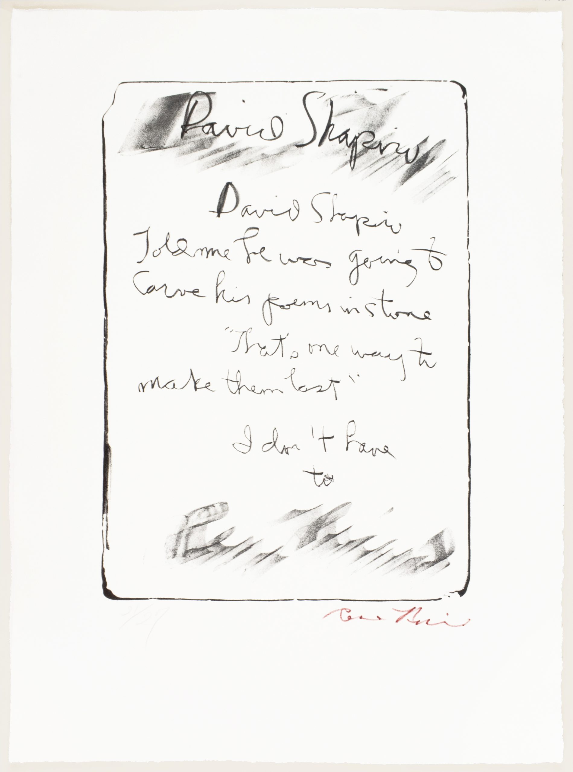 David Shapiro by Rene Ricard