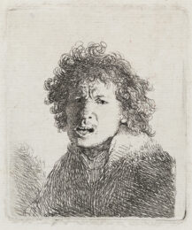 Self-Portrait Open Mouthed, as if Shouting:  Bust by Harmensz van Rijn Rembrandt at Christopher-Clark Fine Art
