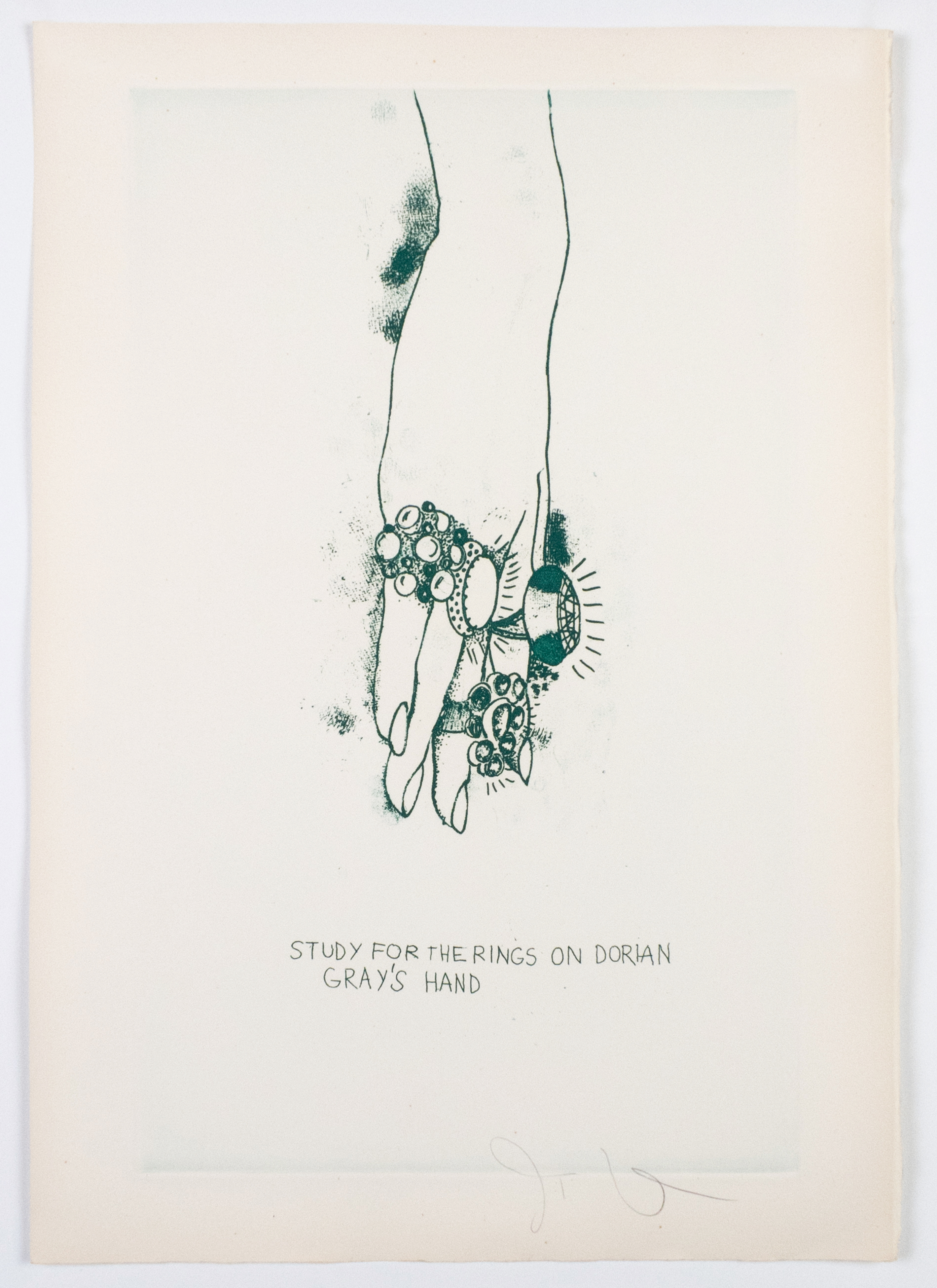 Study for the Rings on Dorian Gray’s Hand from “The Picture of Dorian Gray” by Jim Dine