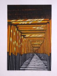 The Light Shines on Fushimi Torii by Ray Morimura at Hanga Ten - Contemporary Japanese Prints