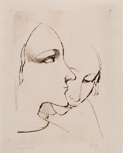 Two Heads by Karl Hofer at