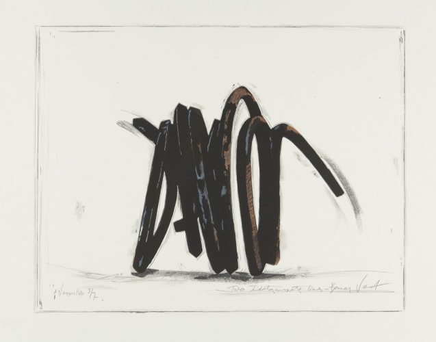 Two indeterminated lines by Bernar Venet at