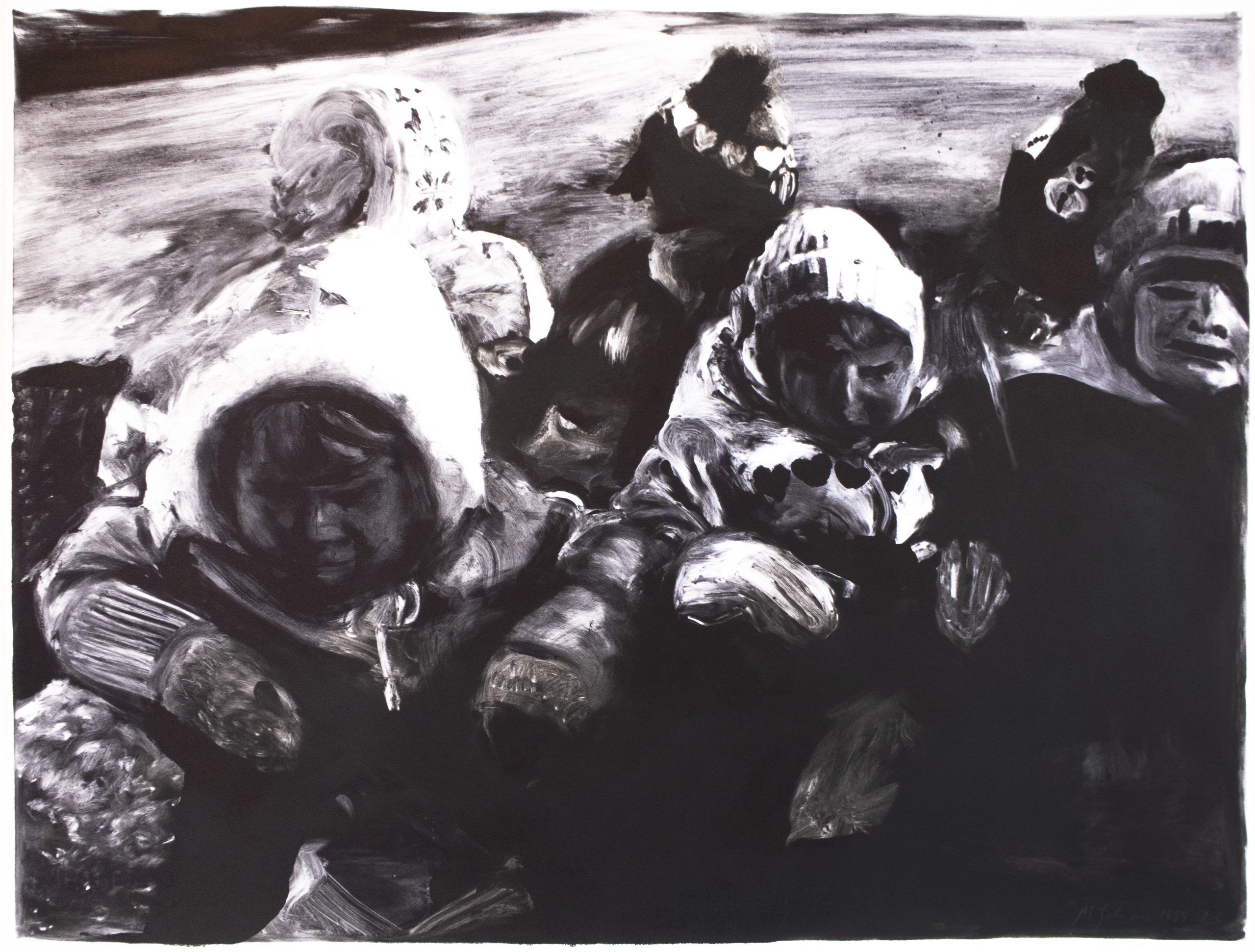 Children (monotype) by Michele Zalopany