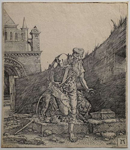 Saint Jerome Walking in a Churchyard by Albrecht Altdorfer at