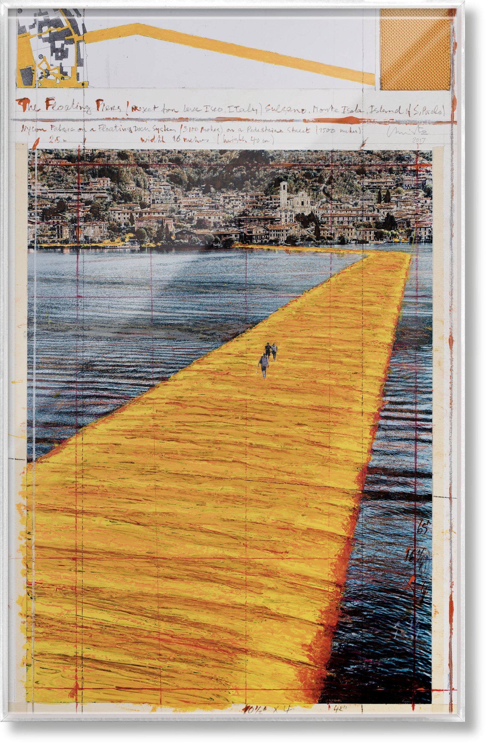The Floating Piers, Art Edition No. 21–40 (Collage) by Christo and Jeanne-Claude
