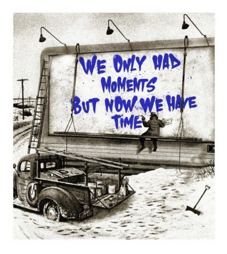 Now is the Time (blue) by Mr. Brainwash at