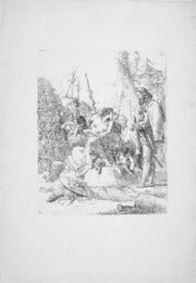 A seated woman addressing a standing man. by Giovanni Battista Tiepolo at Emanuel von Baeyer - Cabinet