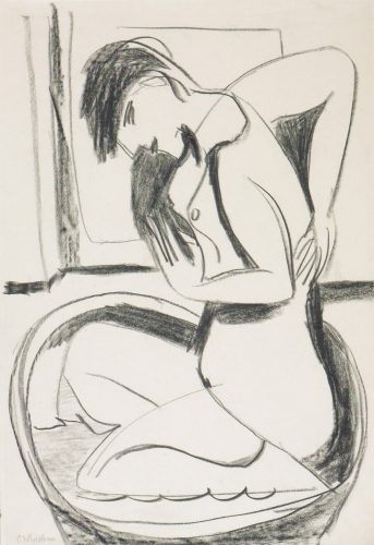 Woman in Bathtub by Ernst Ludwig Kirchner