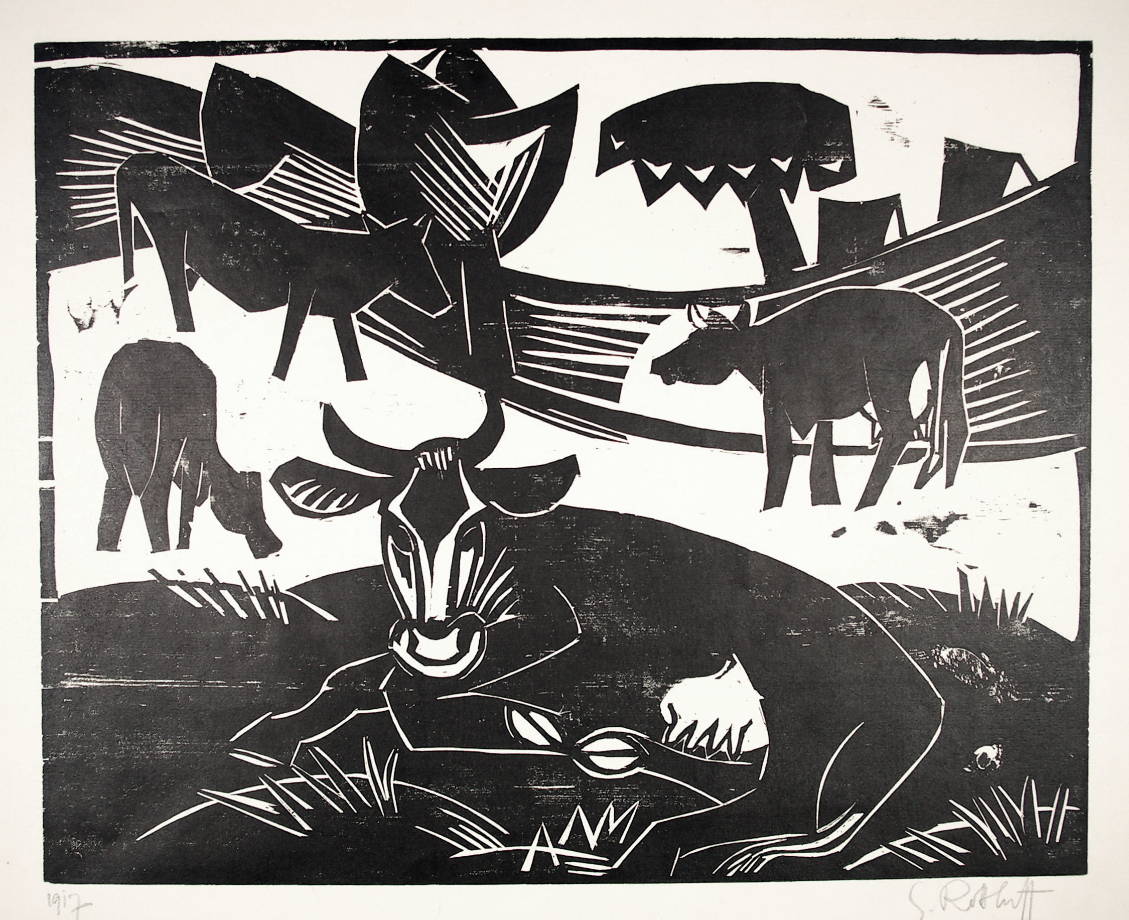 Kuhweide by Karl Schmidt-Rottluff