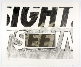 Sightseeing (black pull) by James Rosenquist at Petersburg Press
