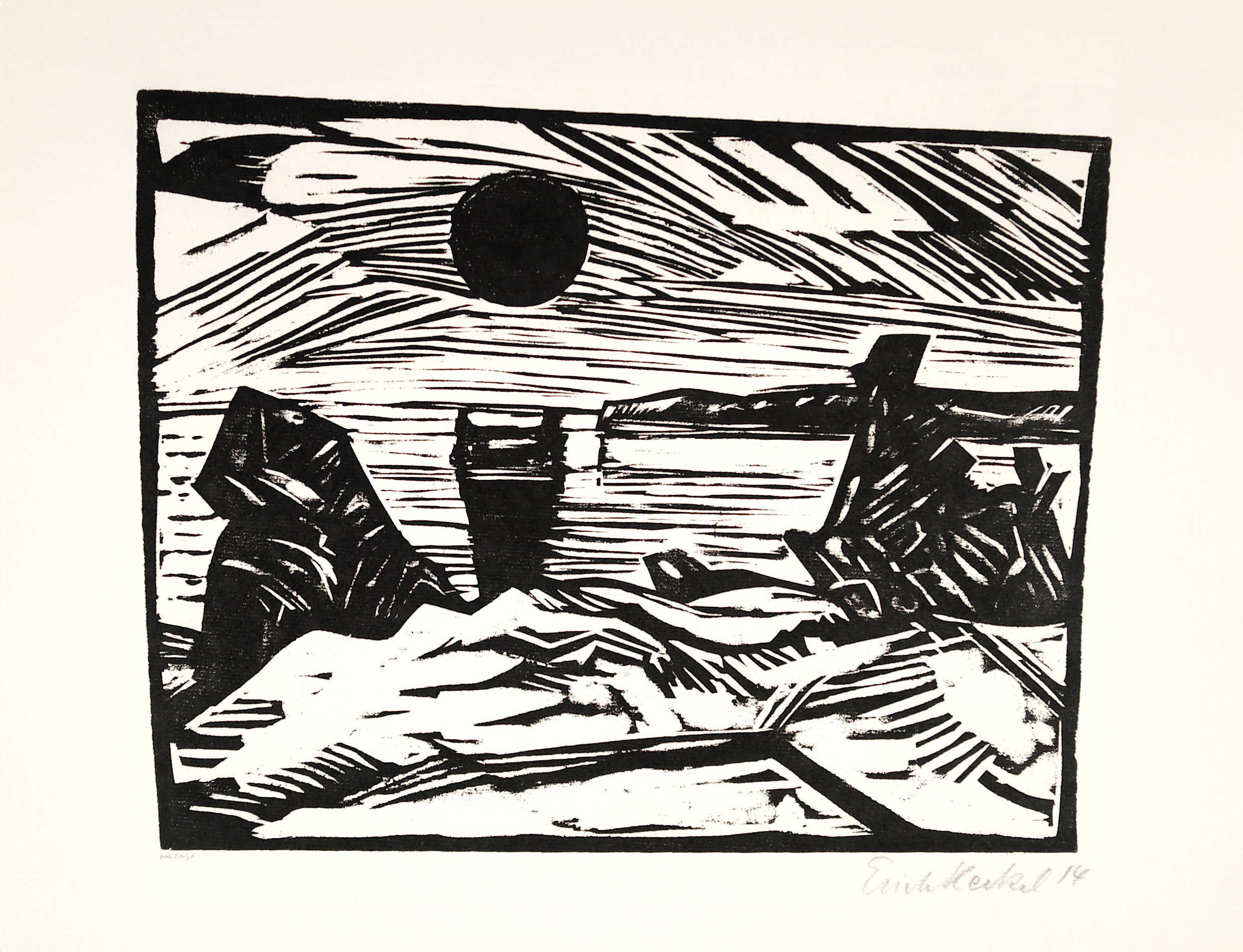 Sonnenaufgang by Erich Heckel