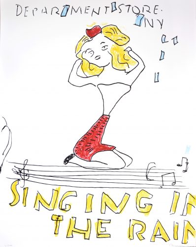 Singing In The Rain by Rose Wylie