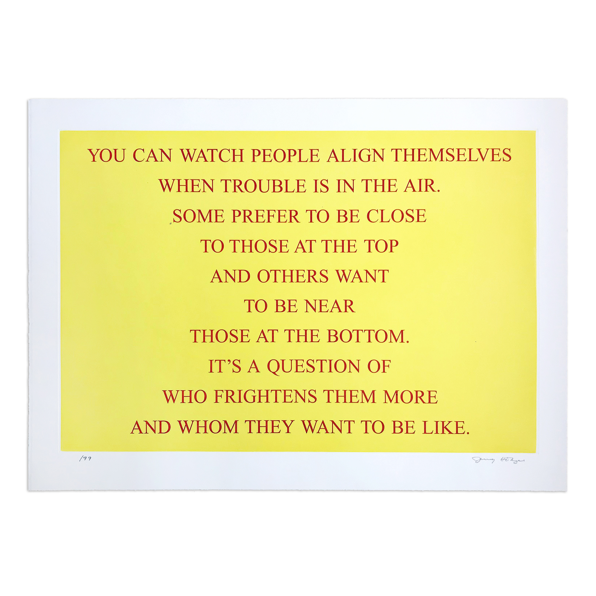 Selection from Living 1980-82 by Jenny Holzer