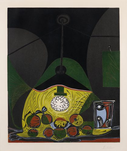 Nature morte sous la lampe – Nature morte a la suspension (Still life under the lamp) by Pablo Picasso at