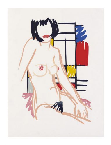 Monica Sitting with Mondrian by Tom Wesselmann