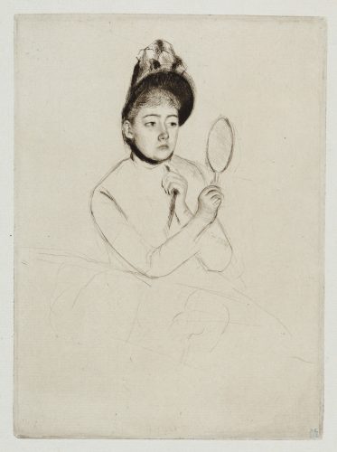 The Bonnet by Mary Cassatt
