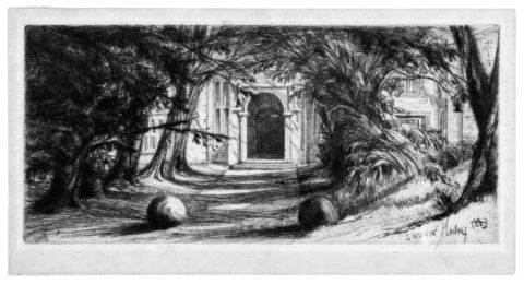 Myrton Hall near Whalley in Lancashire by Francis Seymour Haden at Emanuel von Baeyer - Cabinet