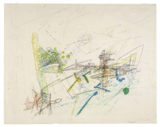 Cruxificion by Roberto Matta at Sims Reed Gallery (IFPDA)