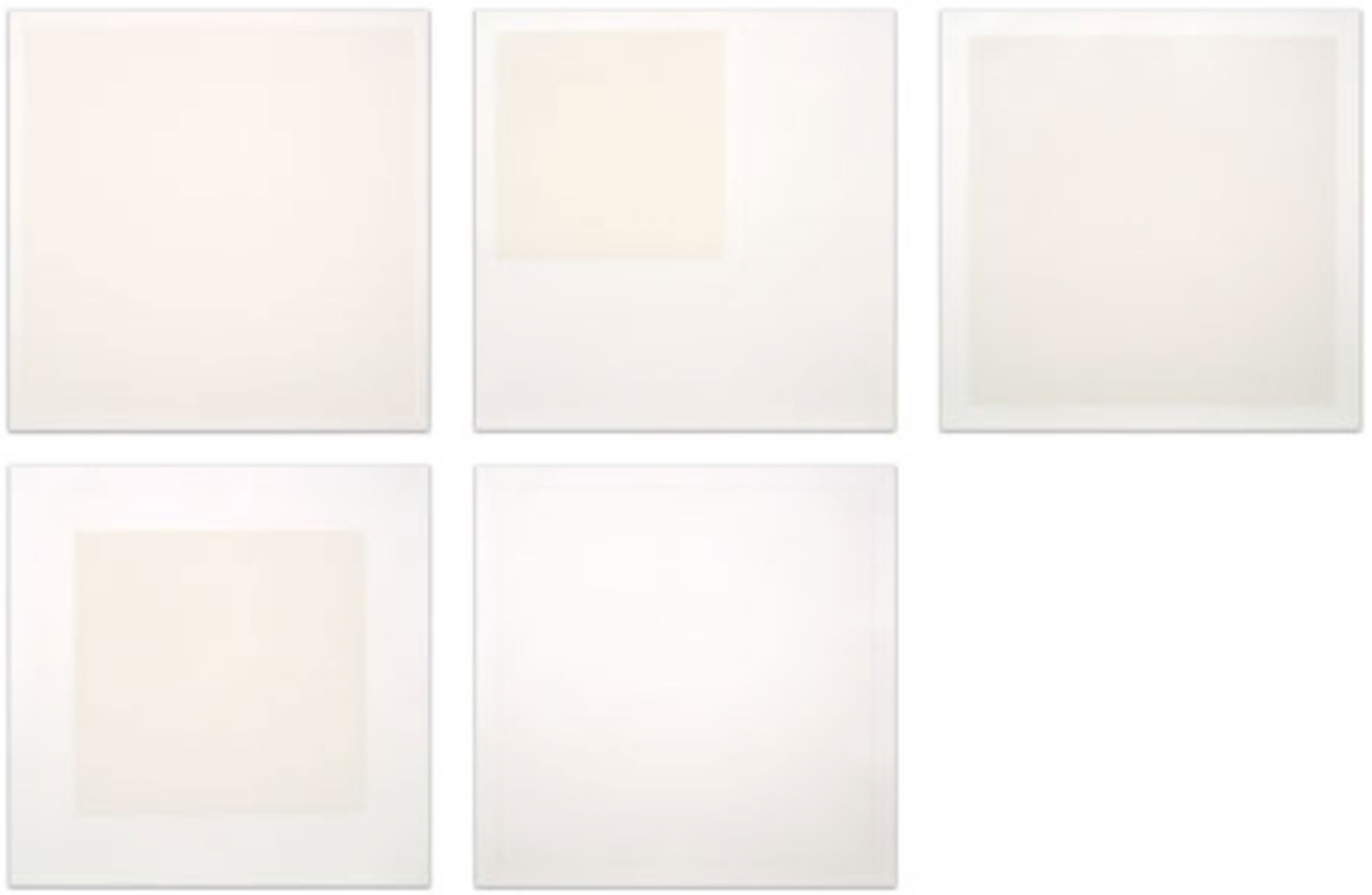 Four Aquatints and One Etching 1990-1991 by Robert Ryman