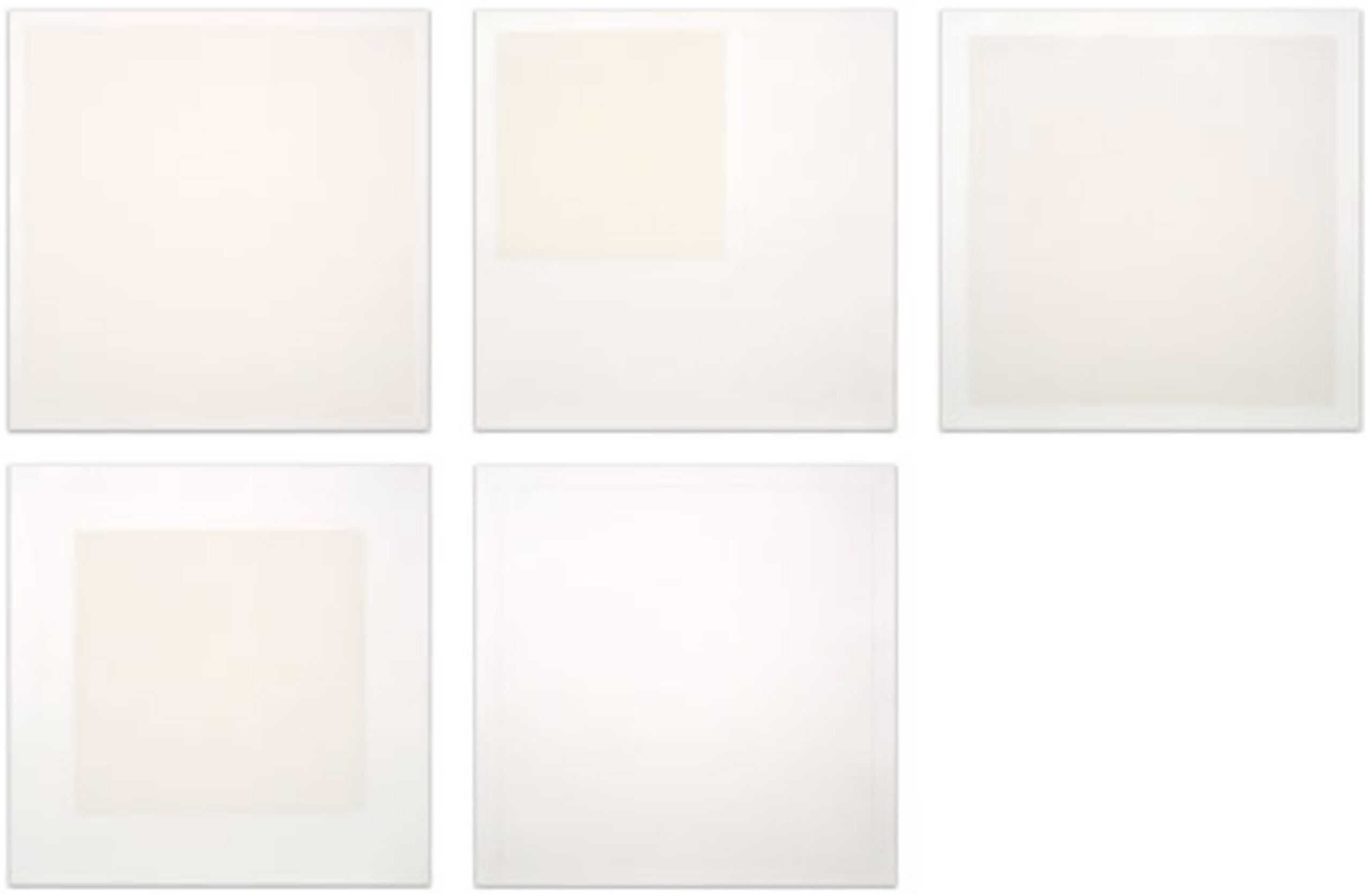 Four Aquatints and One Etching 1990-1991 by Robert Ryman