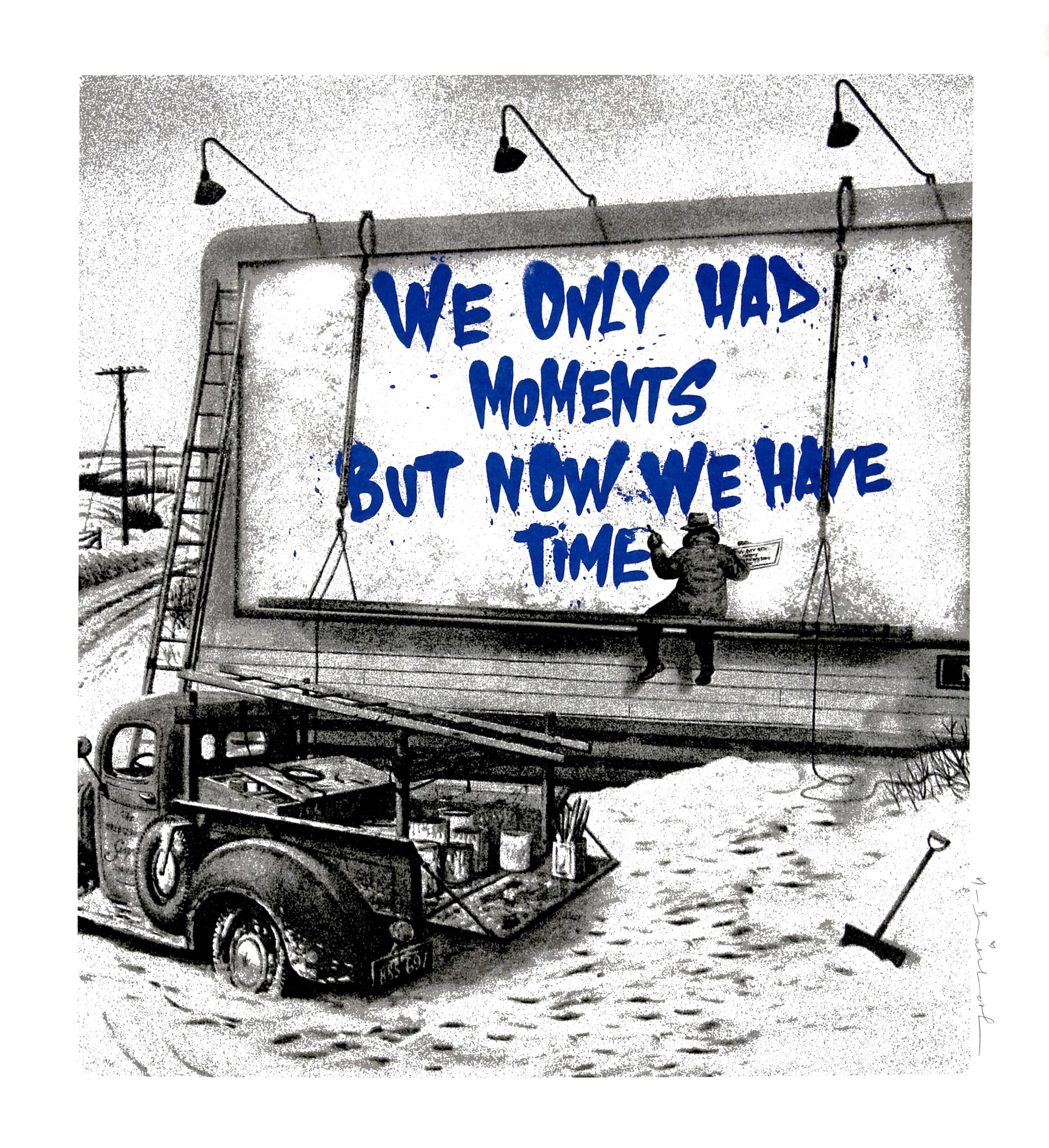 Now Is The Time (Blue) by Mr. Brainwash