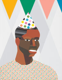 Party Guest 1 (We Came to Party and Plan Series) by Derrick Adams at Tandem Press (IFPDA)