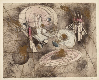 Voir au coeur du monde by Roberto Matta at Sims Reed Gallery (IFPDA)