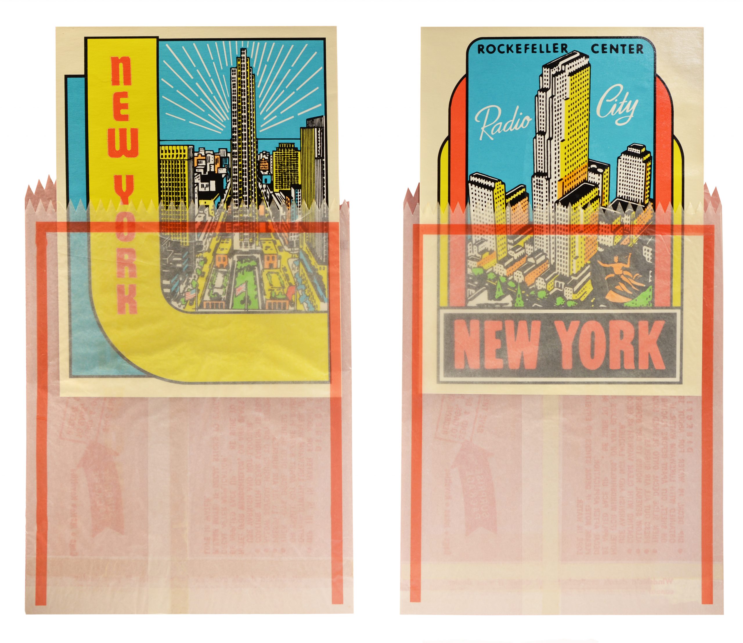 New York Decals 3 and 4 by Joe Tilson