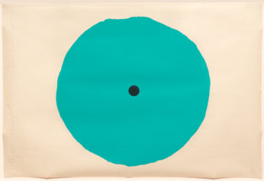 Aqua Trumpet, March 1 by Donald Sultan at Leslie Sacks Gallery