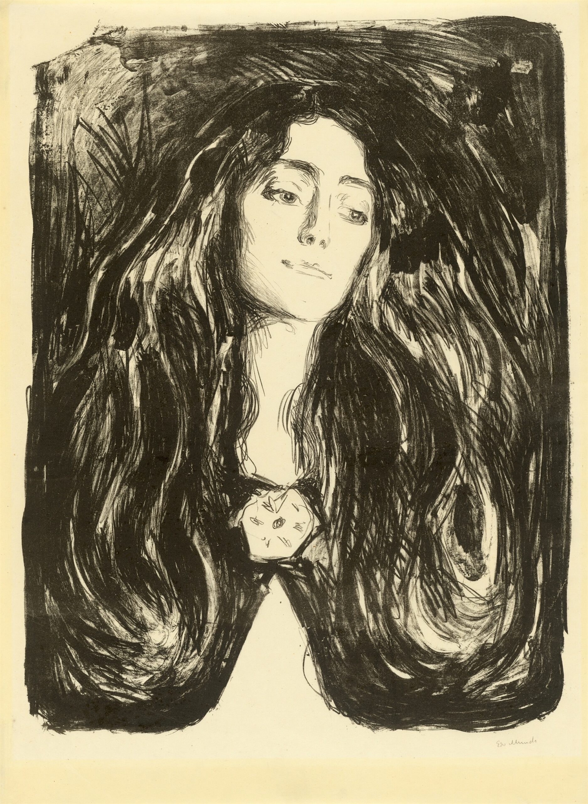 Die Brosche. Eva Mudocci by Edvard Munch