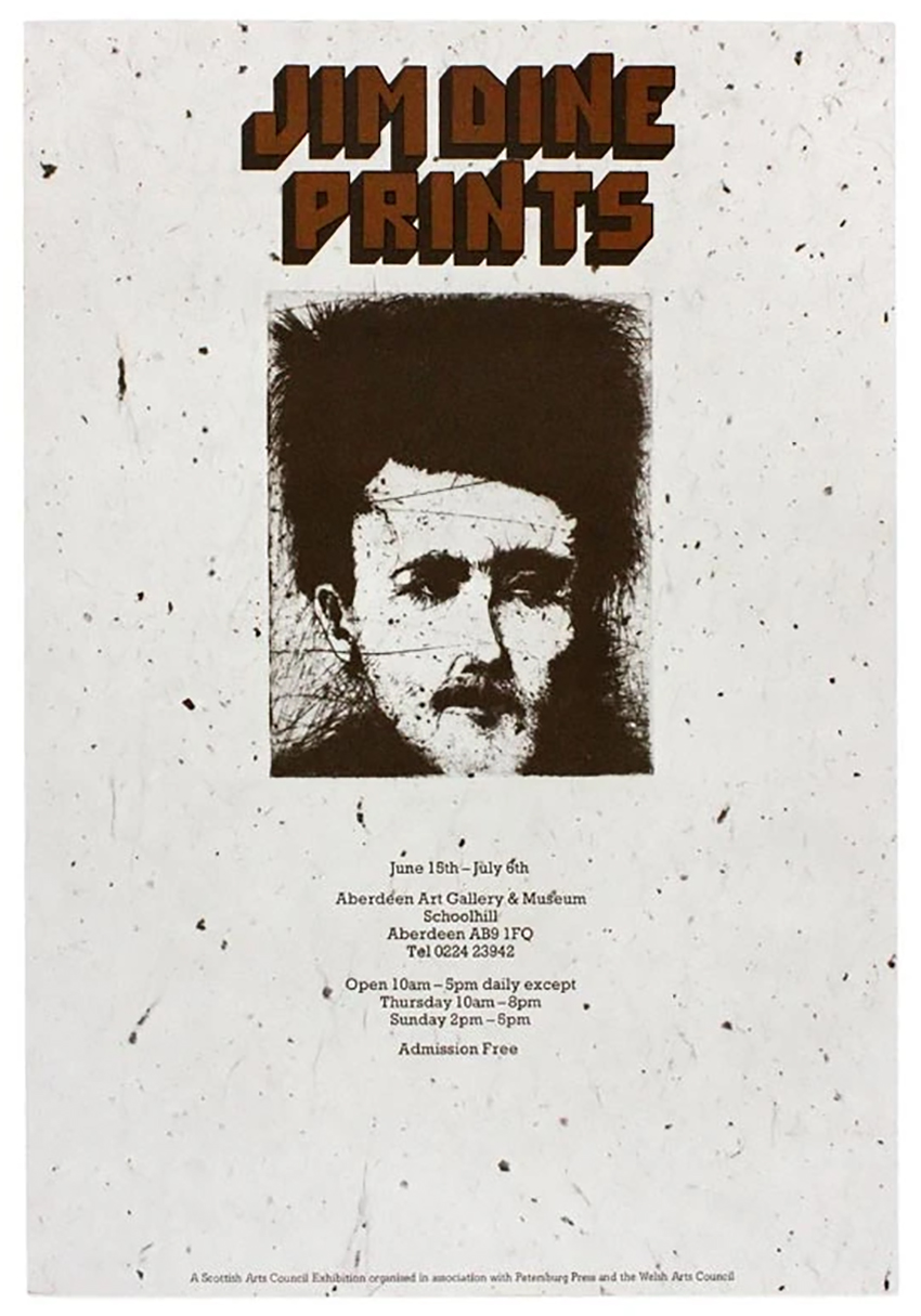 Aberdeen Art Gallery 1974 (Rimbaud, Alchemy on Japanese Paper 1973) by Jim Dine
