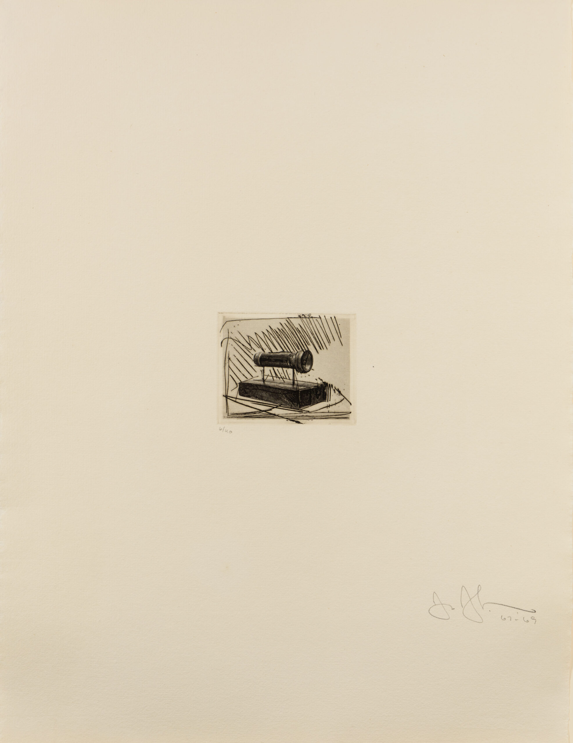 Flashlight (Small), 1st Etchings, 2nd State by Jasper Johns