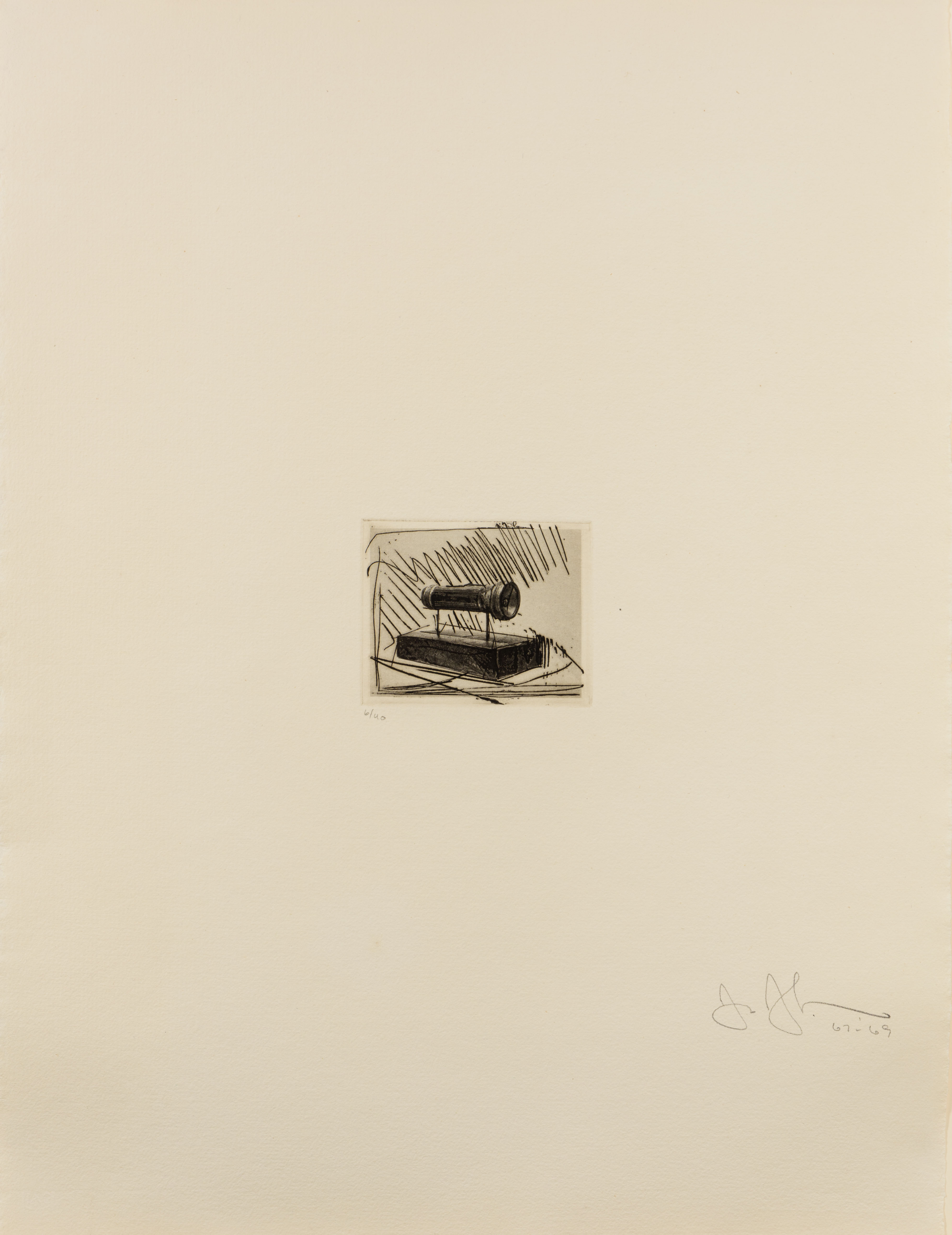 Flashlight (Small), 1st Etchings, 2nd State by Jasper Johns