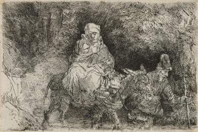 Flight Into Egypt:  Crossing a Brook by Harmensz van Rijn Rembrandt at Christopher-Clark Fine Art