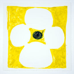 Inner Vision: Yellow + White + Olive by Judy Ledgerwood at Manneken Press (IFPDA)
