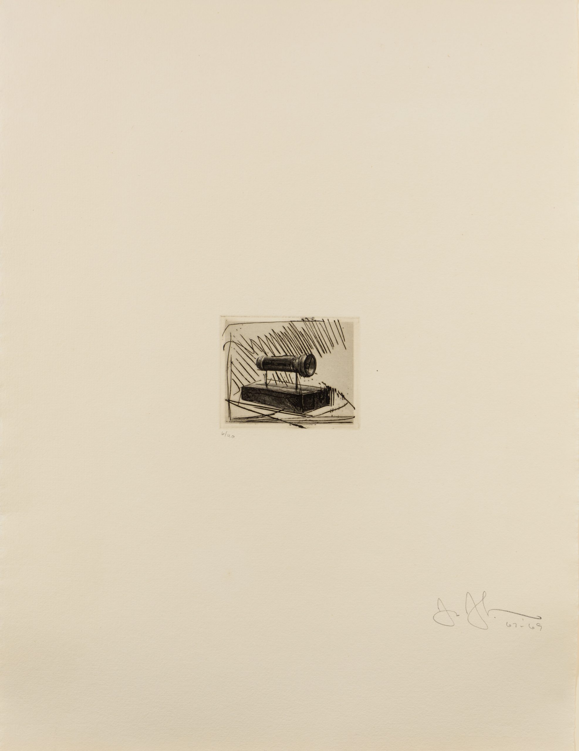 Flashlight (Small), 1st Etchings, 2nd State by Jasper Johns