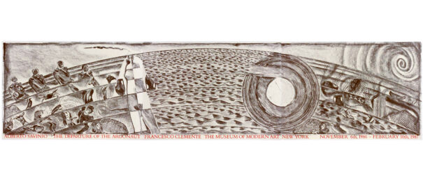 Museum of Modern Art 1986 poster (on 3 sheets) by Francesco Clemente at Petersburg Press