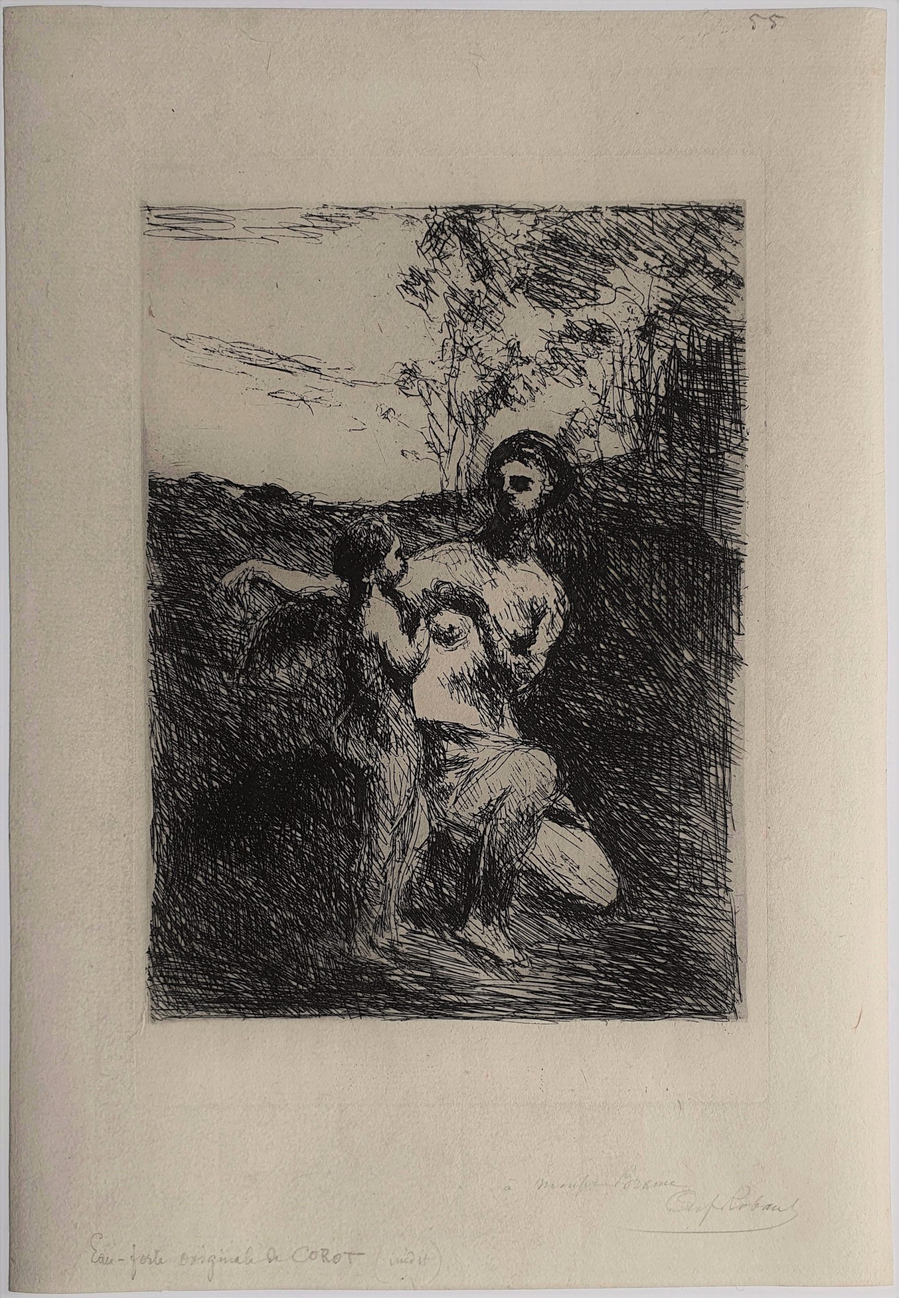 Vénus coupant les ailes de l’Amour, 1re planche by Jean-Baptiste-Camille Corot