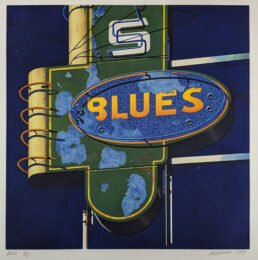 Blues by Robert Cottingham at Robin Rosenberg Fine Art