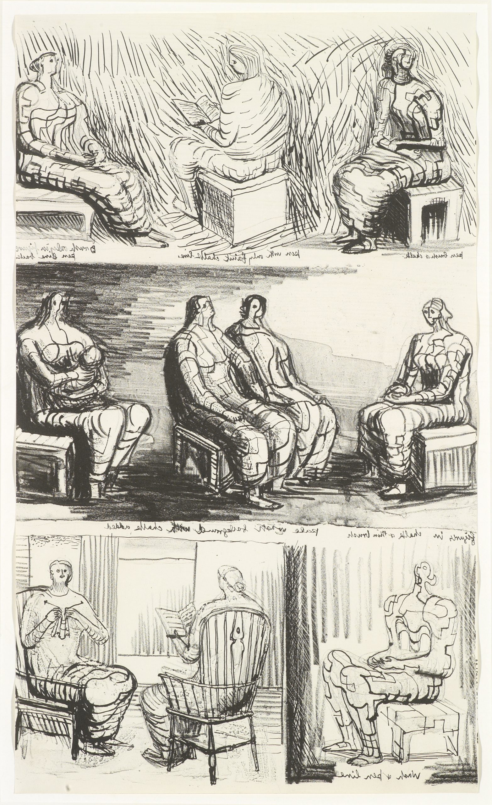 Seated Figures by Henry Moore