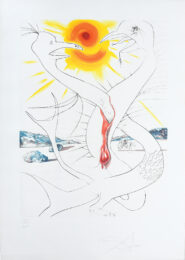 La Caducée de Mars alimenté par la boule de feu de Jupiter. (The Caduceus of Mars Nourished by Jupit... by Salvador Dalí at Peter Harrington Gallery