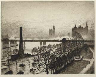 London Bridges by C. R. W. Nevinson at Osborne Samuel Gallery