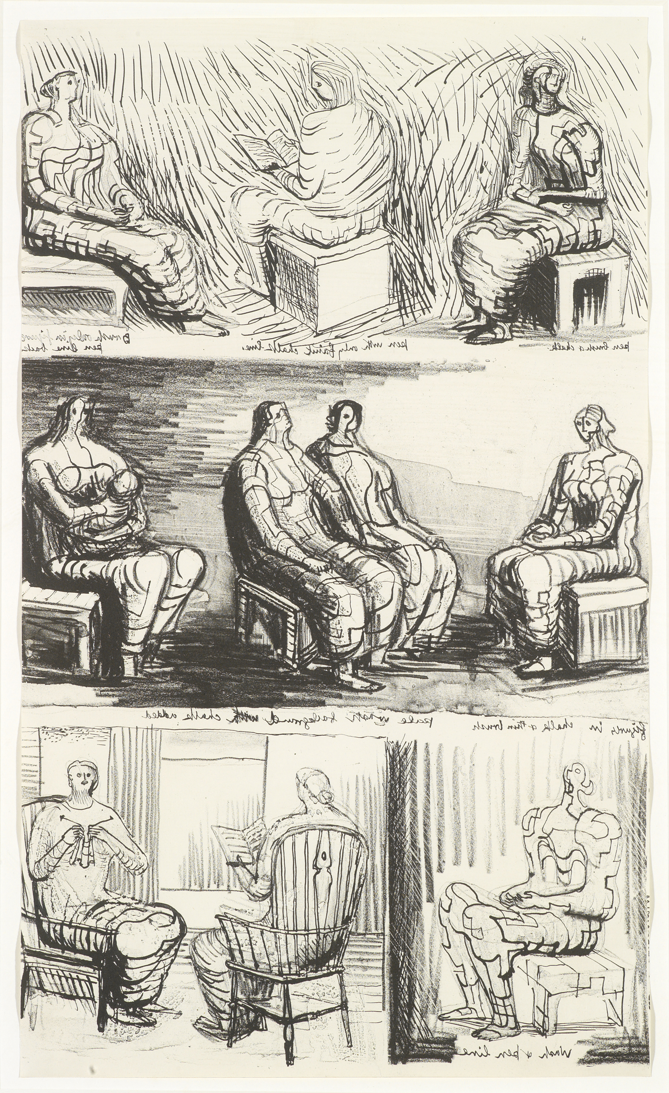Seated Figures by Henry Moore