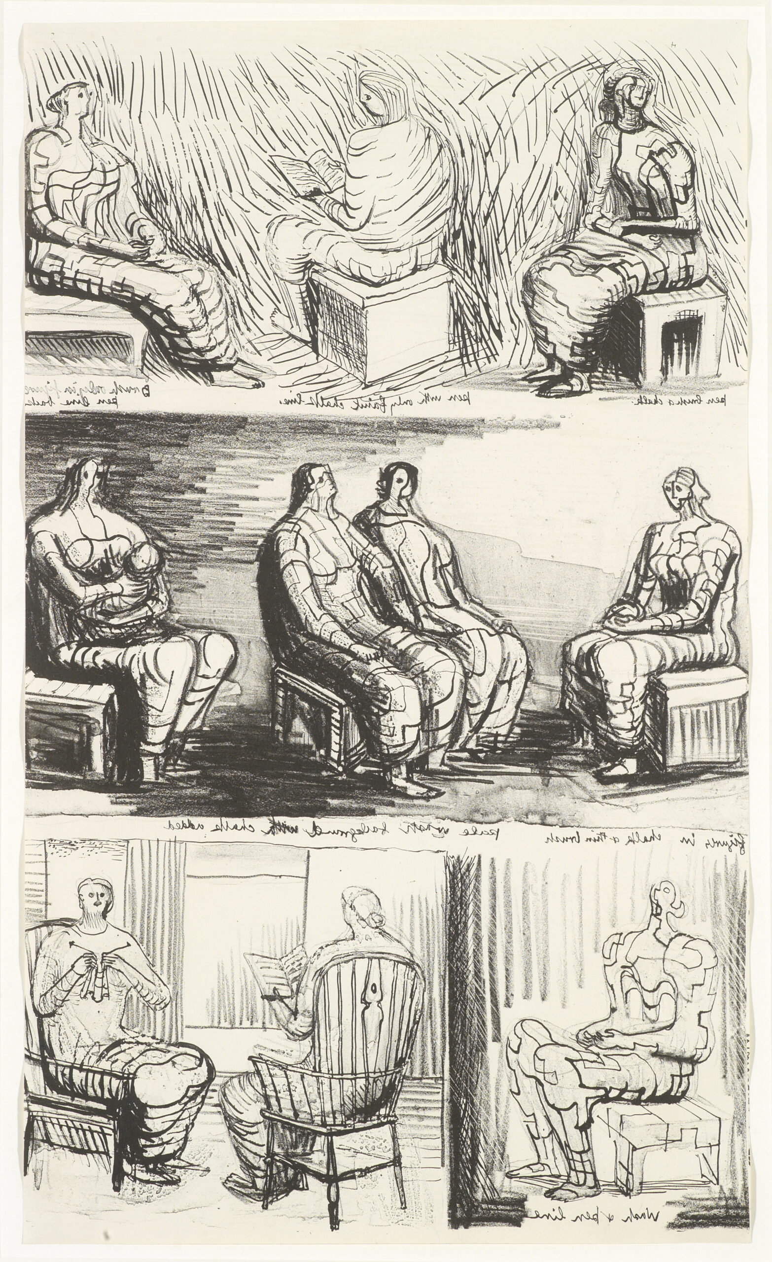 Seated Figures by Henry Moore