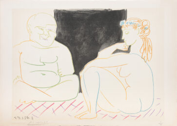 (The Two Thinkers.) Untitled from Suite de 15 dessins de Picasso. by Pablo Picasso at Peter Harrington Gallery