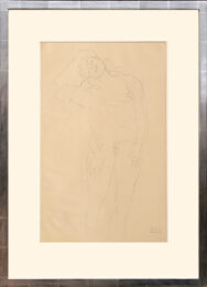Weiblicher Akt, stehend. Female nude, standing. by Gustav Klimt at Peter Harrington Gallery